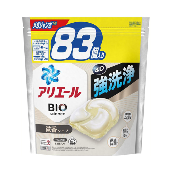 洗濯洗剤 ジェルボール4D 微香 / 83個 / 詰替え