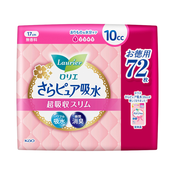 さらピュア吸水 超吸収スリム / 72枚 / 10ccスーパージャンボ / 無香料