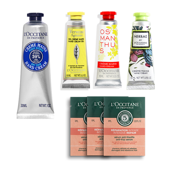 シアハンドクリーム&ミニハンドクリーム3本 ヘアケアサシェセット / 30mL・10mL・10mL・10mL / BEAUTY DAY限定アイテム 1
