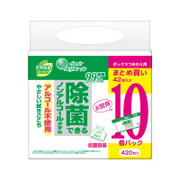 除菌ノンアルコールタオル ボックス / 詰替え / 42枚×10個