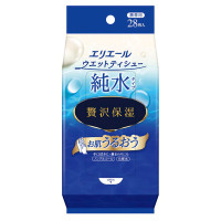 ウェットティシュー 純水タイプ 贅沢保湿 携帯用 / 28枚