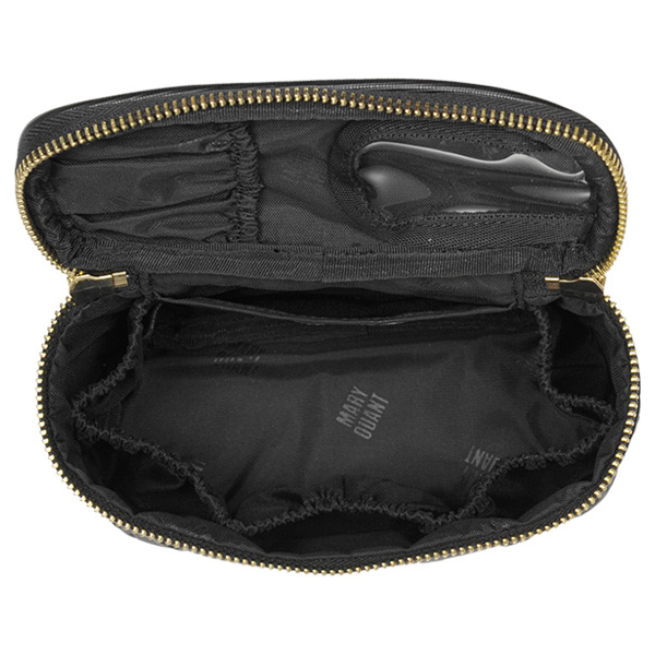 シンプルエンボスデイジーバニティ / ブラック / H10×W16.5×D7cm、持ち手12cm / 本体 1