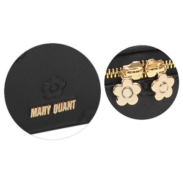 シンプルエンボスデイジーバニティ / ブラック / H10×W16.5×D7cm、持ち手12cm / 本体 1