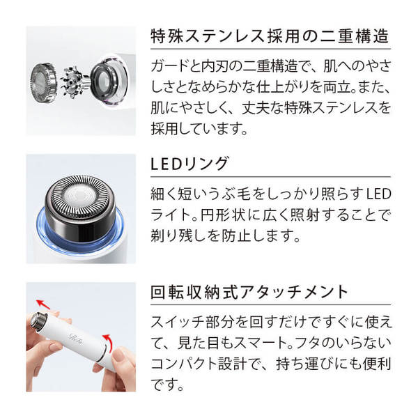 リファ スキムシェーバー ヘッド / 2個入り【本体】約20×20×7mm(約2.5g/個) 1