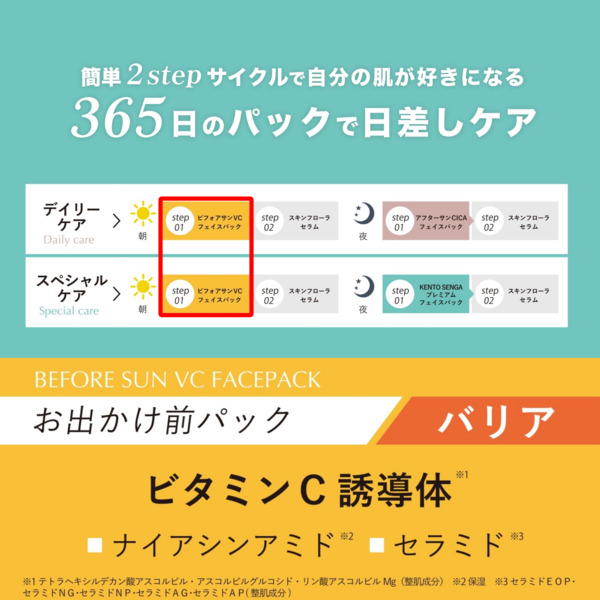 BEFORE SUN VC FACEPACK / BEGSKIN SCIENCE(フェイス用シートパック