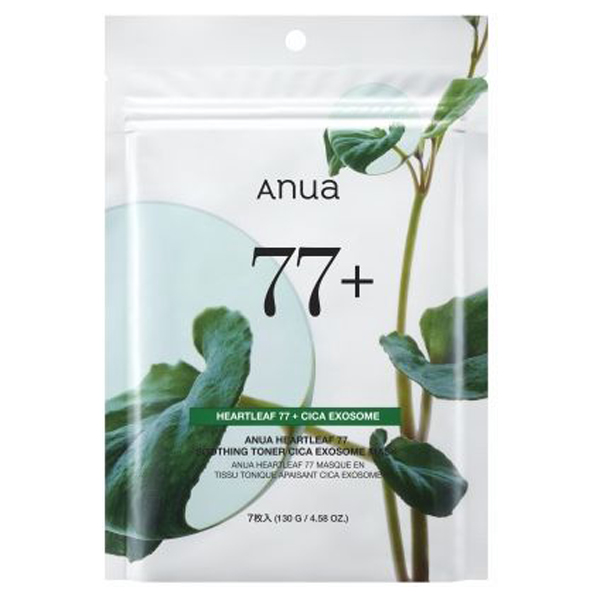 HEARTLEAF 77 SOOTHING TONER CICA EXOSOME MASK / 7枚入り / 本体 / さっぱり