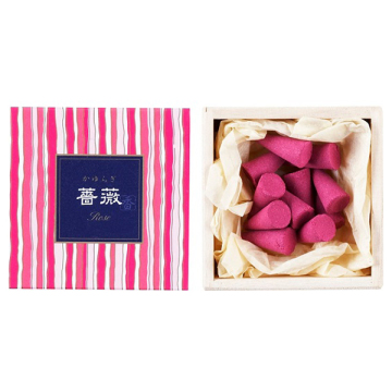 かゆらぎ 薔薇 コーン12個入 香立付