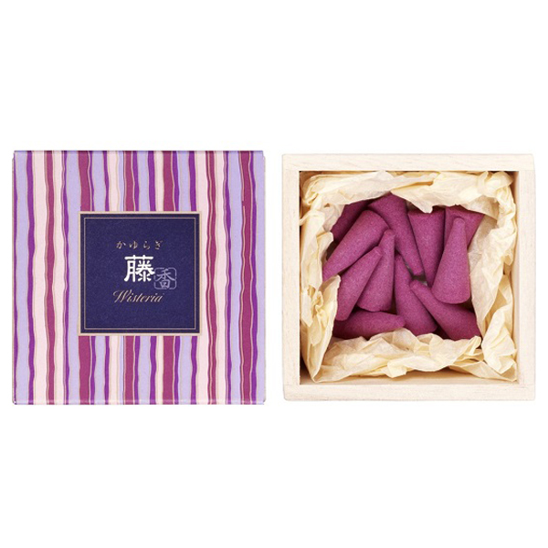 かゆらぎ 藤 コーン12個入 香立付 / 12個