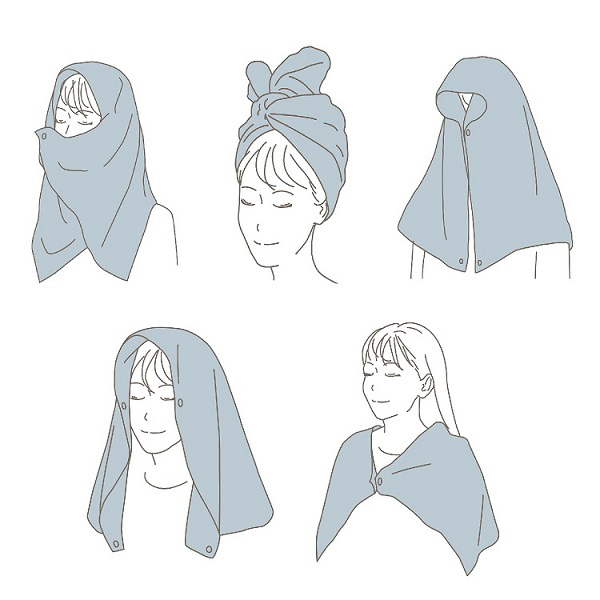 マイクロファイバー スパタオル / ディープアクア / 約132g、サイズ:約38×85cm 1