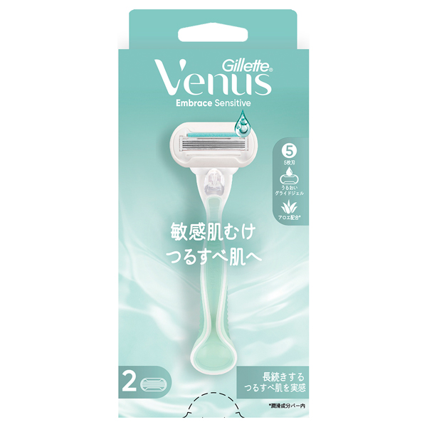 ヴィーナス エンブレイス センシティブ 敏感肌むけ つるすべ肌へ / 本体+替刃2個付