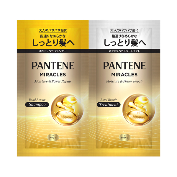 ミラクルズ ボンドリペアシリーズ モイスチャー&パワーリペア シャンプー+トリートメント / 10g+10g / ピンクローズ&マンダリンオレンジの香り