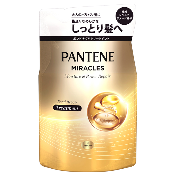 ミラクルズ ボンドリペアシリーズ モイスチャー&パワーリペア トリートメント / 詰替え / 350g / ピンクローズ&マンダリンオレンジの香り