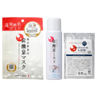 炭酸泉ミスト&炭酸泉マスクN&入浴粉セット / 80g、1枚入(美容液20mL)、25g