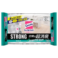 クイックルワイパー 立体吸着ウエットシート ストロング 空間の超消臭 / 12枚 / ストロンググリーンの香り