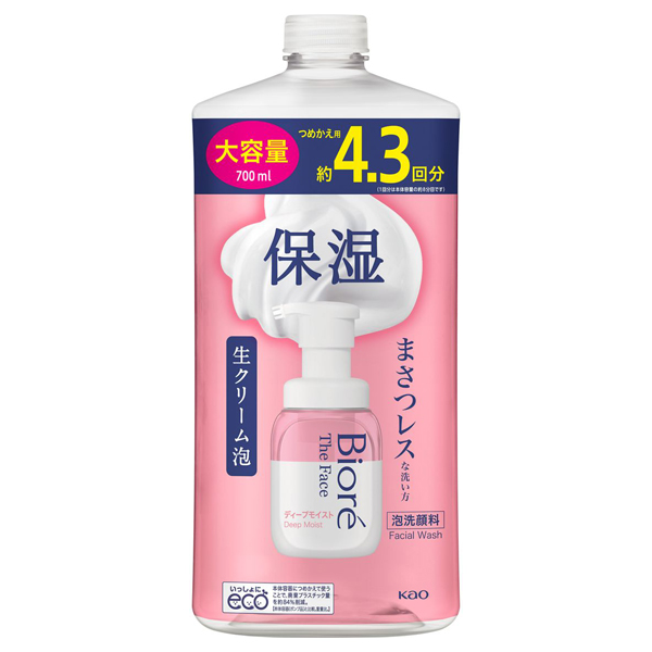 ザフェイス 泡洗顔料 ディープモイスト / 700ml / つめかえ用 大容量 / ホワイトサボンの香り
