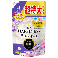 ハピネス 夢ふわタッチ 柔軟剤 / 詰め替え / 1285ml / ホワイトムスク