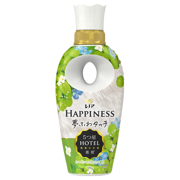 ハピネス 夢ふわタッチ 柔軟剤 / 450ml / 本体 / シャインマスカット