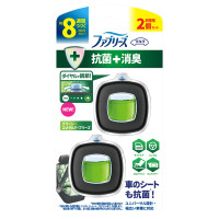 消臭芳香剤 車用 イージークリップ 抗菌+消臭 / 本体 / 2.5ml×2個 / クリーン・エメラルド・ブリーズ