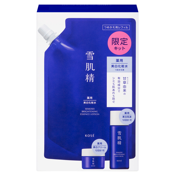 薬用雪肌精 ブライトニング エッセンス ローション つめかえ用キット / 310mL+24mL+10g / 限定品、つめかえ用 / ナチュラルフローラル