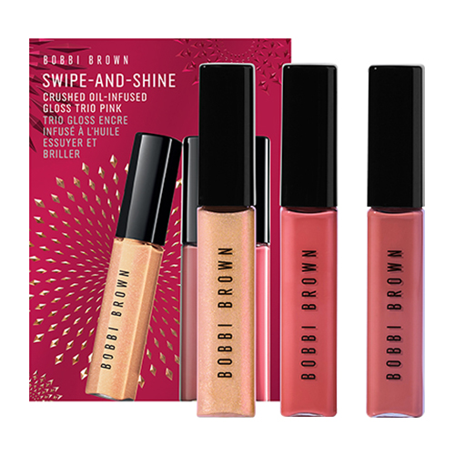 スワイプ アンド シャイン クラッシュド オイル インフューズド グロス トリオ / ピンク / 4ml×3