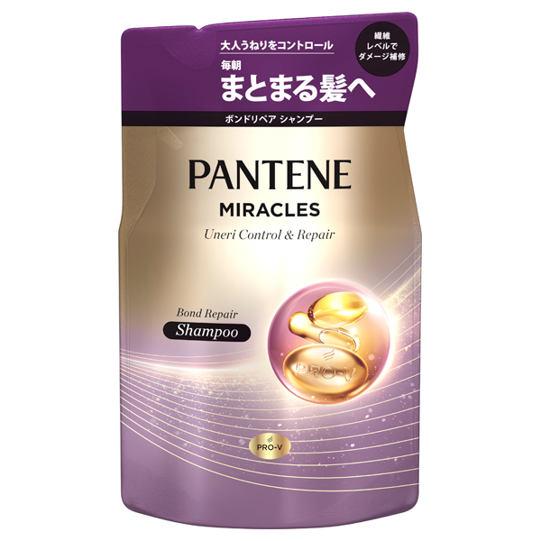 ミラクルズ うねりコントロール&リペア ボンドリペアシャンプー / 詰め替え / 350g / ピンクローズ&マンダリンオレンジの香り
