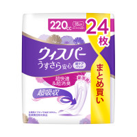 うすさら安心 吸水ケア 尿もれパッド 220cc / 24枚