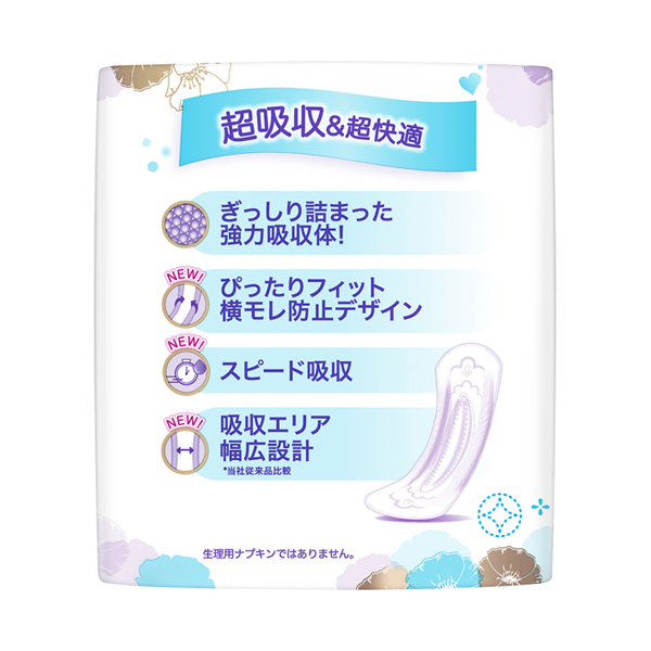 うすさら安心 吸水ケア 尿もれパッド 120cc / 24枚 / 無香料 1