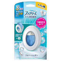 消臭芳香剤 トイレ用 / 詰め替え入り本体ケース / 6.3ml / ブルー・シャボン