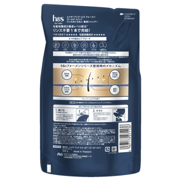 for men ゴールド 2イン1 リンスのいらない薬用シャンプー 02
