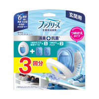 消臭芳香剤 玄関用 / 詰め替え入り本体ケース+詰め替えパック×2個 / 7ml×3 / フレンチリネン&ソープ