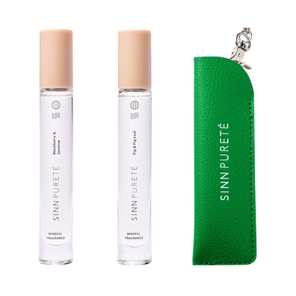 (企画品)マインドフルフレグランスオードパルファム ブラックベリー&ジャスミン・フィグ&フィグリーフ / 10mL×2本+1個