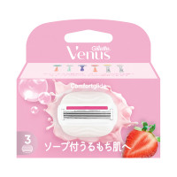 コンフォートグライド うるもち肌へ ソープ付 / 替刃3個 / イチゴ畑の香り