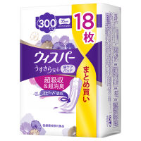 ウィスパーうすさら安心尿ケアパッド３００ｃｃ１８枚入✖１６パック（合計２８８枚） Amazon | [大容量]ウィスパー うすさら安心 300cc 18枚 (尿漏れパッド