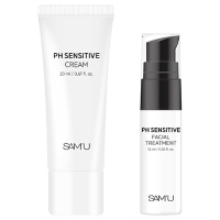 トライアルセット・サンプル SAM'U PH SENSITIVE CREAM & TREATMENT Amazon.com: SAM'U PH Sensitive Cream– Face Moisturizer with