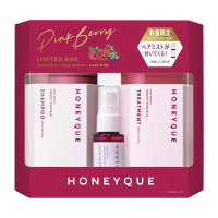 ハニーク ディープリペア ミニヘアミスト付き 限定キット(2024) / 限定品 / 450ml、450ml、30ml / フレアピンクベリーの香り