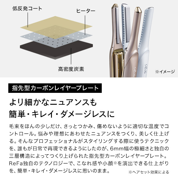 【おひとり様1点まで】リファ フィンガーアイロン ST 6 / ダークシルバー / 約19.1×3.7×2.9cm(キャップ含まず) / 本体 1