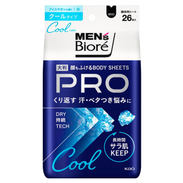 メンズビオレ 顔もふけるボディシートPRO クールタイプ
