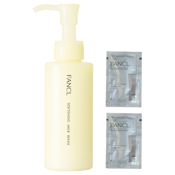 やわ肌ミルク洗顔 スキンリニューアルパックパウチ付き / 120mL、2包