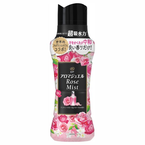アロマジュエル Rose Mist 香り付けビーズ / 420ml / 本体 / アンティークローズ&フローラルの香り