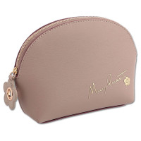 フリップサイドデイジー ラウンドポーチL / 本体 / ベージュ / H13.5×W18.5×D6cm