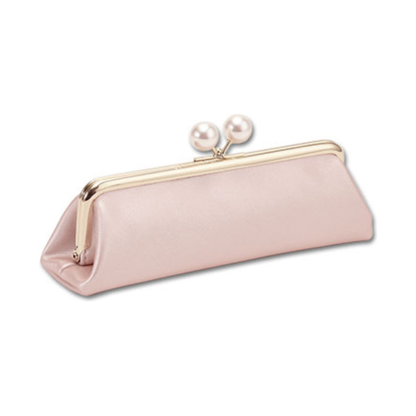 エンボスデイジーパール ガマ口ペンケース / パールピンク / H6.5×W21×D5.5cm、パール直径:1.7cm / 本体 1