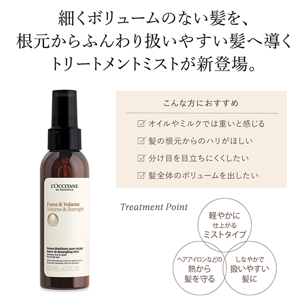 ボリューム&ストレングス ブースト ヘアトリートメントミスト