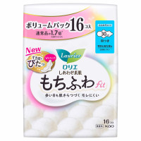 しあわせ素肌 もちふわfit ボリュームパック 特別心配な昼用30cm 羽つき / 16枚 / 無香料