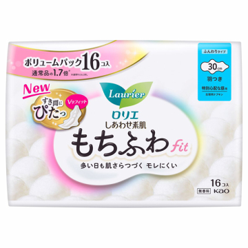 しあわせ素肌 もちふわfit ボリュームパック 特別心配な昼用30cm 羽つき 02