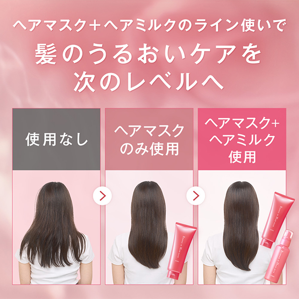 【つめかえ用】エッセンスインヘアミルク 2個セット / 140g×2、12g×2、7g / 詰替え / 無香料 / しっとり、サラサラ 1