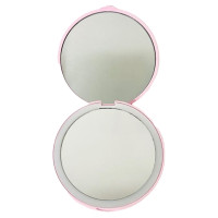 LEDミラーラウンド / プリンセスピンク / 縦80mmx横80mmx厚さ19.5mm