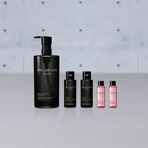 ブラック & フレッシュ 毛穴ケア集中 クレンジング オイル キット / 450mL×1本、50mL×2本、15mL×2本