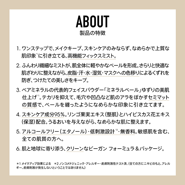 オリジナル ミネラルベール 24HR セッティング ミスト / ベア