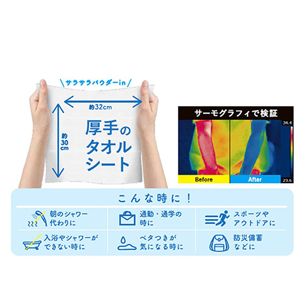 ひんやりふくだけシャワー ストロング レベルMAX / 10枚入 / ミントの香り / ストロング レベルMAX 1