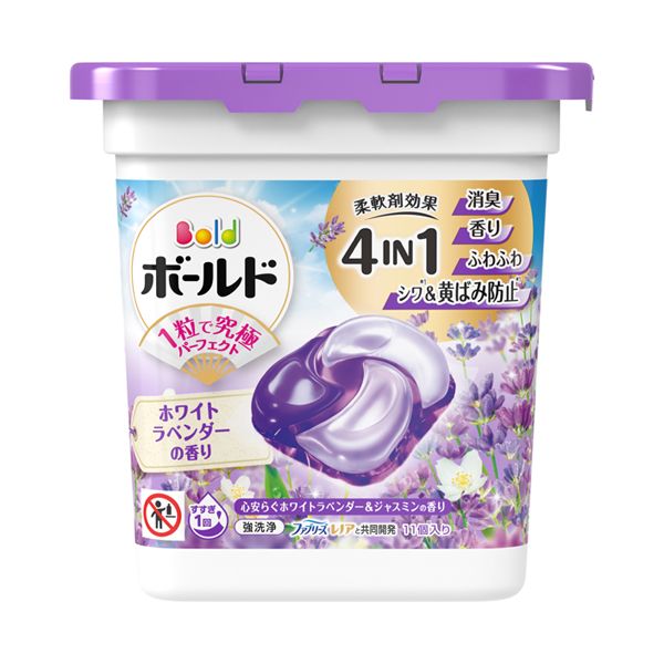 洗濯洗剤 ジェルボール 4in1 / 本体 / 11個 / 心安らぐホワイトラベンダー&ジャスミンの香り 洗濯洗剤 ジェルボール 4in1 / 本体 / 11個 / 心安らぐホワイトラベンダー&ジャスミンの香り